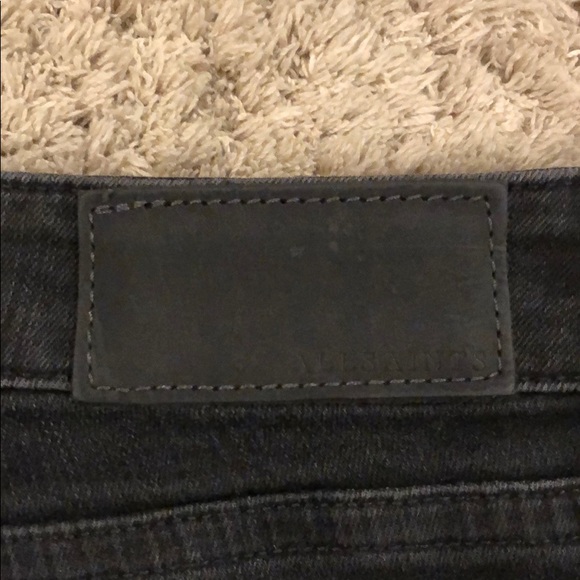 AllSaints “Mast” Black Ankle Zip Skinny Jean - Picture 3 of 8